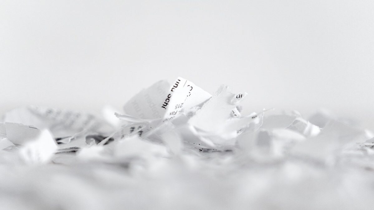 Papel triturado