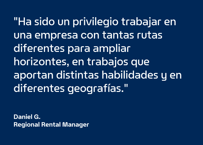 Cita de Daniel G. sobre su carrera internacional en Enterprise Mobility.